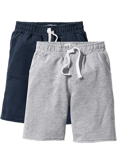 Trikåshorts av mjuk bomullsmix (2-pack), bonprix