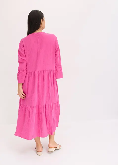 Mellanl&aring;ng kl&auml;nning i muslin, bonprix