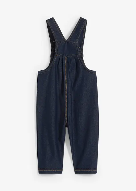 Snickarbyxa i trikå av bomullsmix och med träknappar, bonprix