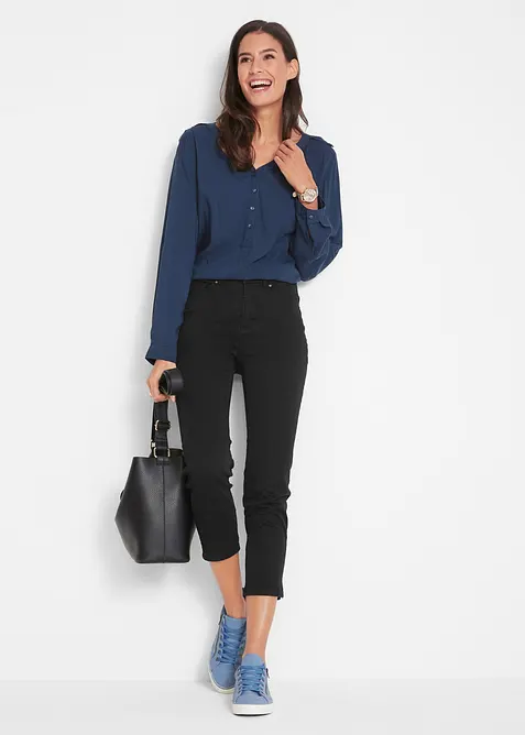 Slim Fit Jeans Mid Waist, med bekväm midja, bonprix