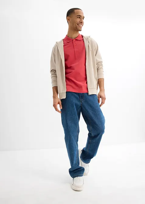 Kort&auml;rmad pik&eacute;tr&ouml;ja i bomull, bonprix