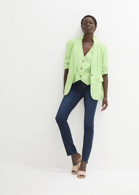 Jeans med bekv&auml;m midja, bonprix