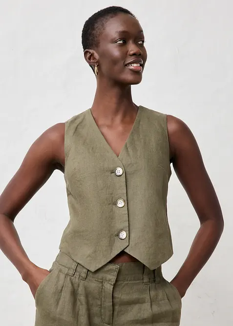 Väst i rent linne, bonprix