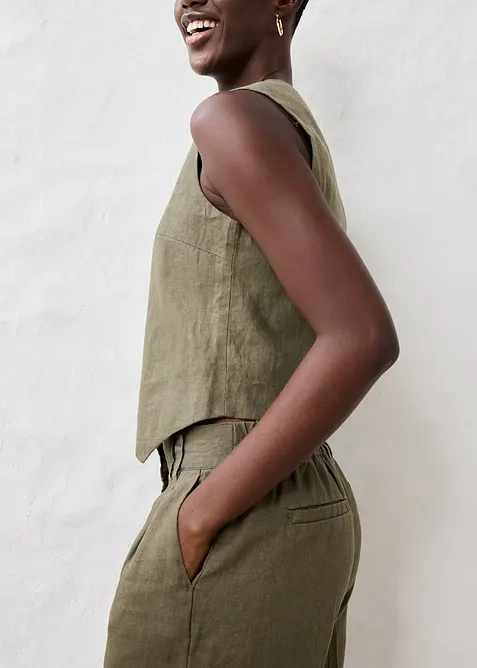 Väst i rent linne, bonprix