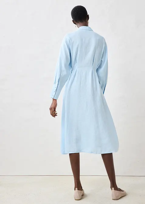 Skjortkl&auml;nning i rent linne, bonprix