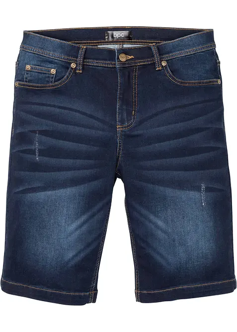 Stretchiga jeansshorts med bekv&auml;mt snitt, Regular Fit, bonprix