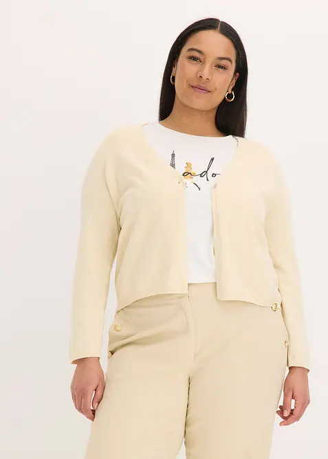 Kort cardigan med bomull, bonprix