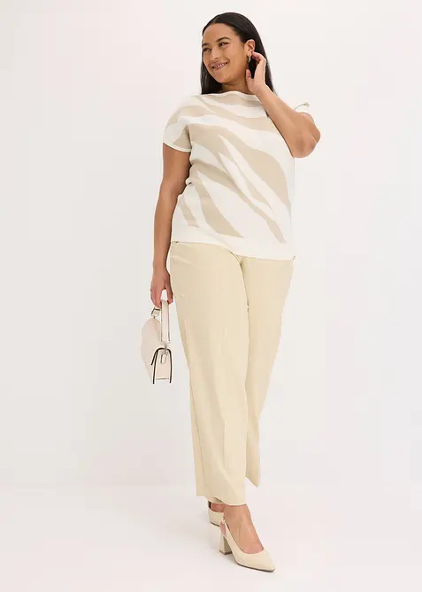 Finstickad tr&ouml;ja med glittergarn, bonprix