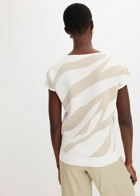 Finstickad tr&ouml;ja med glittergarn, bonprix