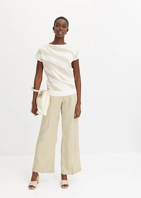 Finstickad tr&ouml;ja med glittergarn, bonprix