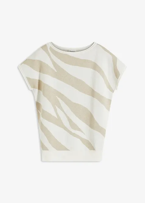 Finstickad tr&ouml;ja med glittergarn, bonprix