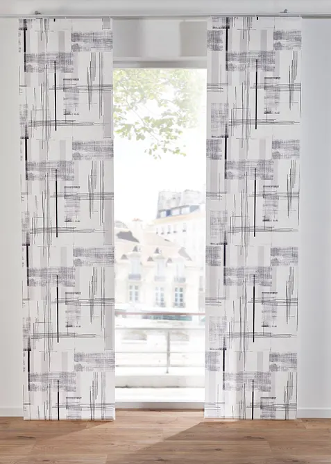 Panelgardin med grafiskt mönster (1-pack), bonprix