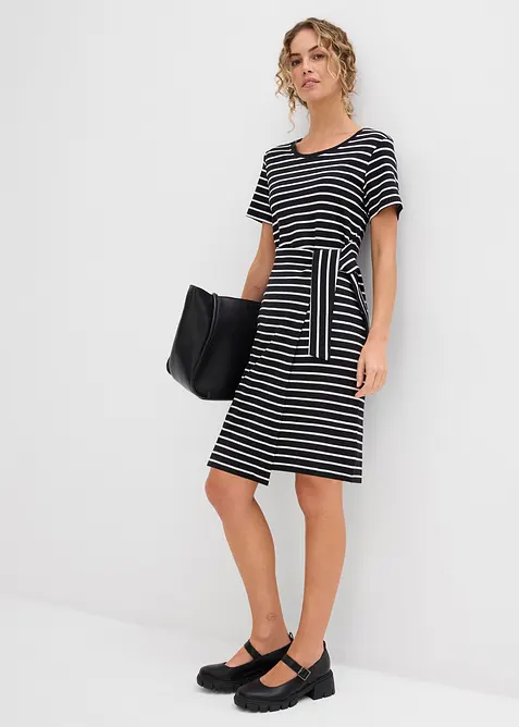 Jerseyklänning i ren bomull, bonprix