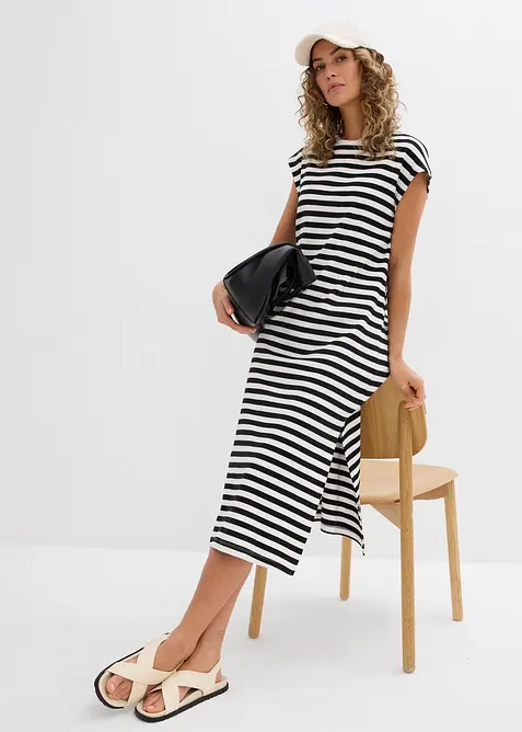 Jerseykl&auml;nning av ren bomull, bonprix