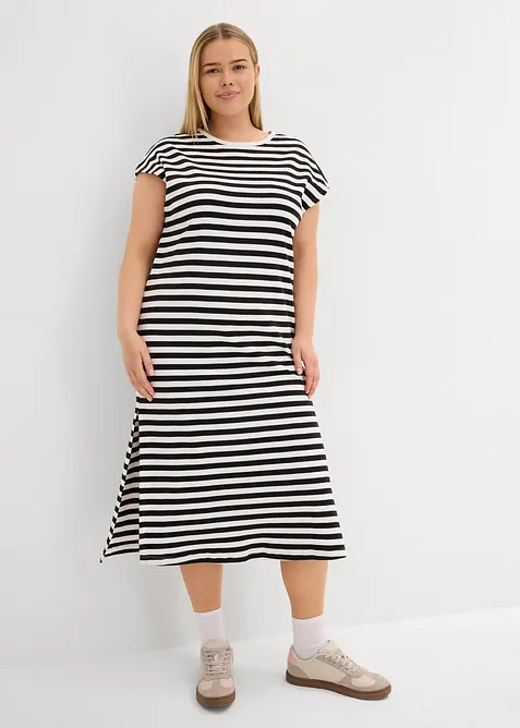 Jerseykl&auml;nning av ren bomull, bonprix