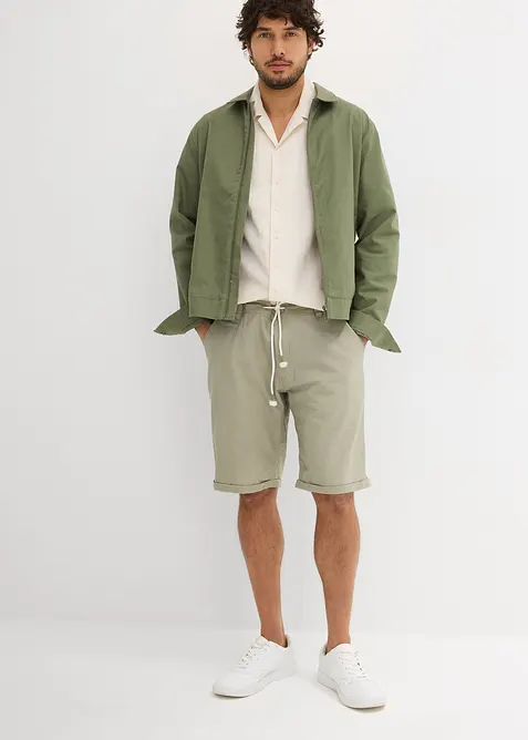 Bermudas i linneblandning med knytband, normal passform, bonprix