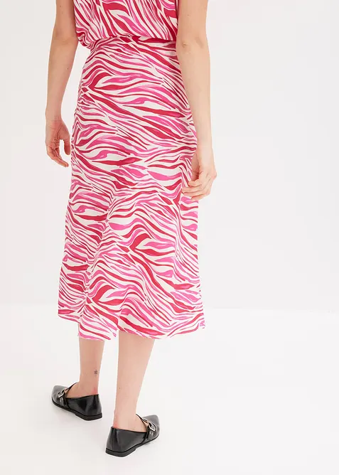 Mönstrad mellanlång kjol, bonprix