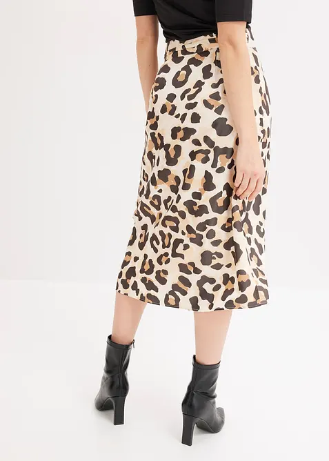 Mönstrad omlottkjol av viskosmix, bonprix