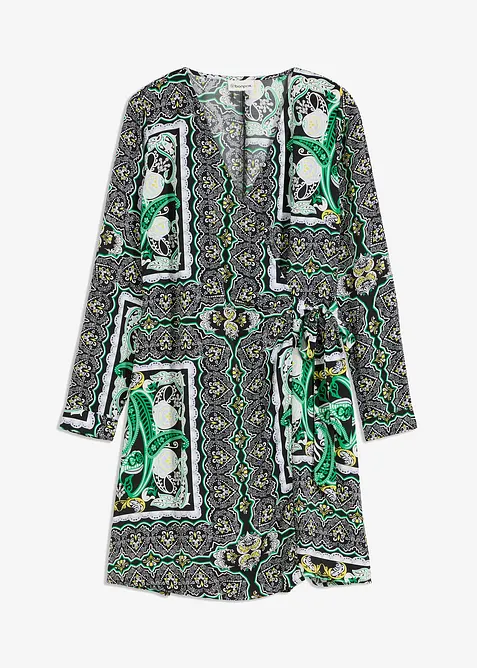 Omlottkl&auml;nning av m&ouml;nstrad satin, bonprix