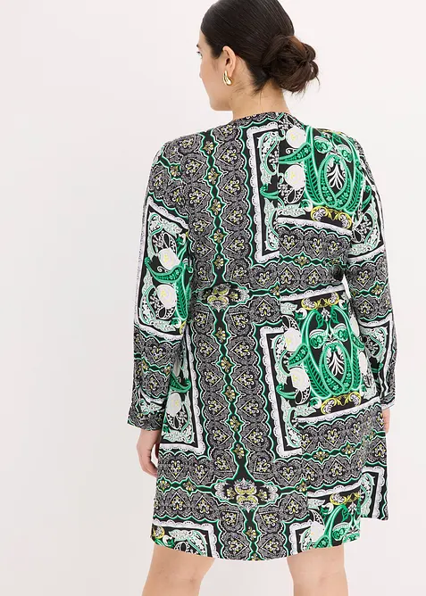 Omlottkl&auml;nning av m&ouml;nstrad satin, bonprix