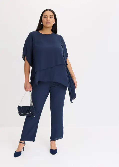 L&aring;ng blus i lager p&aring; lager-stil, bonprix