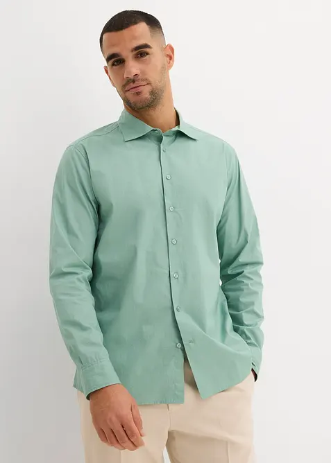 Skjorta i ren bomull, normal passform, bonprix