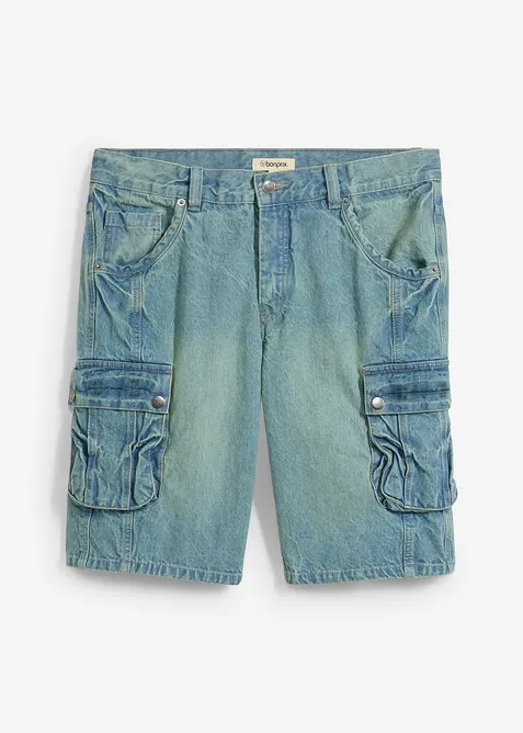 Jeansshorts i cargomodell, normal passform, bonprix