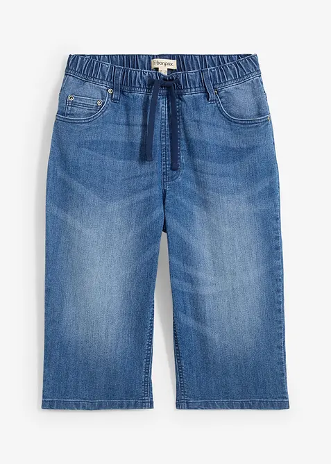 L&aring;nga dra p&aring;-jeansbermudas f&ouml;r barn, Slim Fit, bonprix