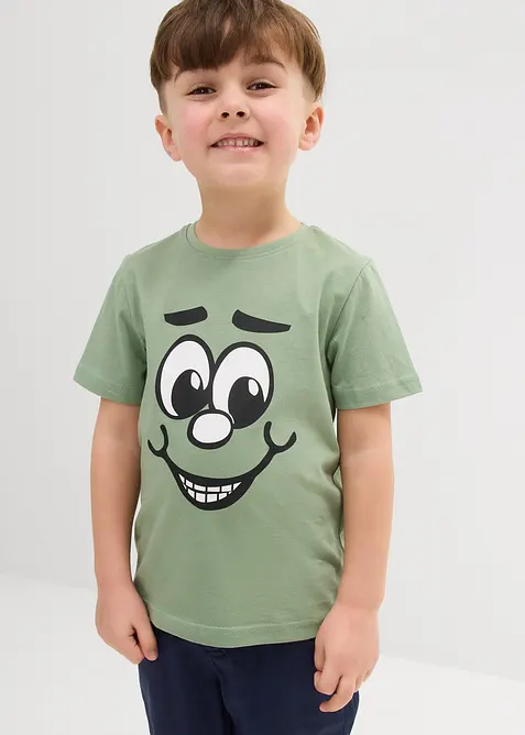 T-shirt med ekologisk bomull (2-pack), bonprix