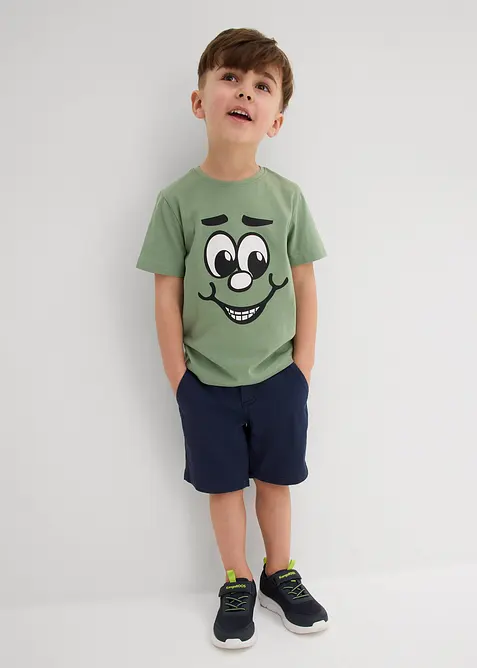 T-shirt med ekologisk bomull (2-pack), bonprix