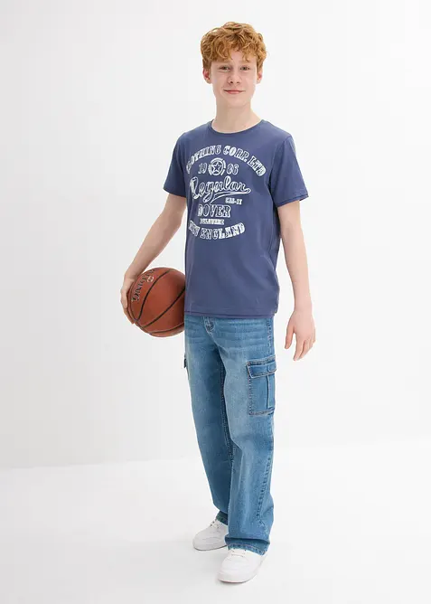 T-shirt för barn (2-pack) i ekologisk bomull, bonprix