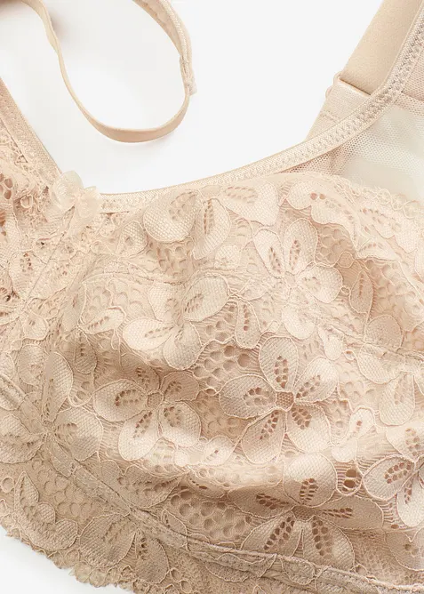 Avlastande BH utan bygel, med vadderade axelband, bonprix