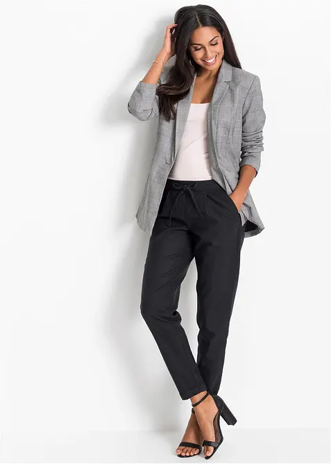 Byxa i linneblandning, bonprix