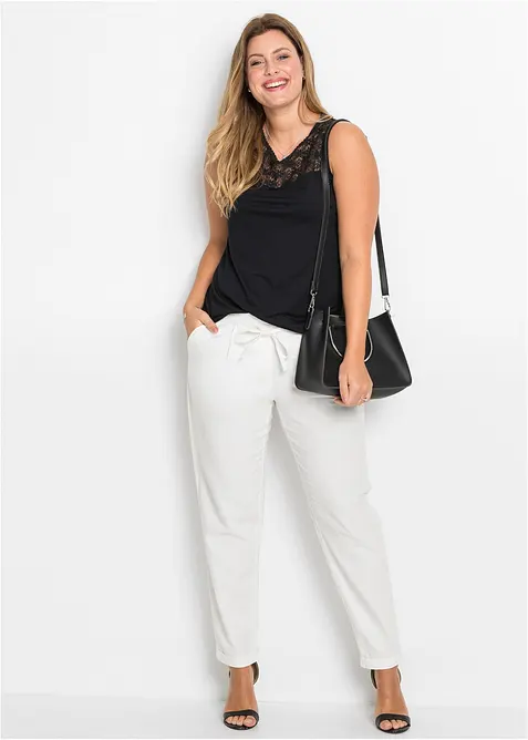 Byxa i linneblandning, bonprix