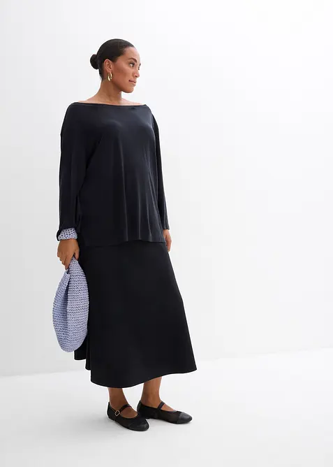 Off shoulder-topp i mjuk modalmix, bonprix