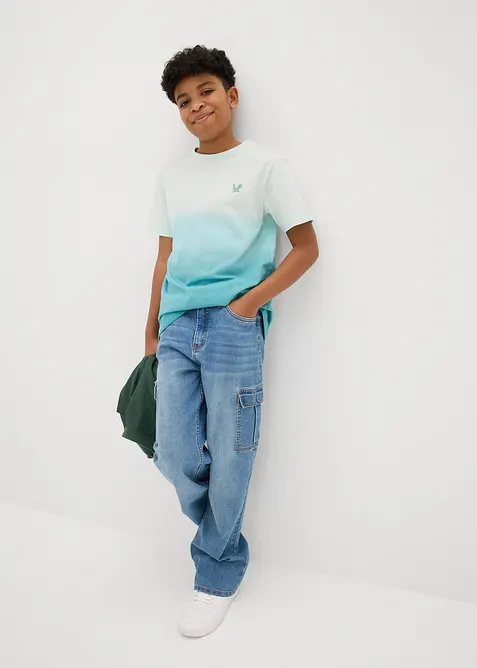 T-shirt med olika färgnyanser för barn, ekologisk bomull, bonprix