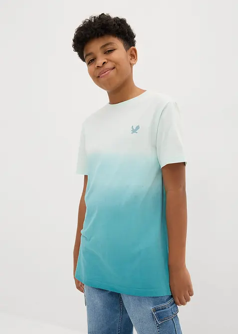 T-shirt med olika färgnyanser för barn, ekologisk bomull, bonprix