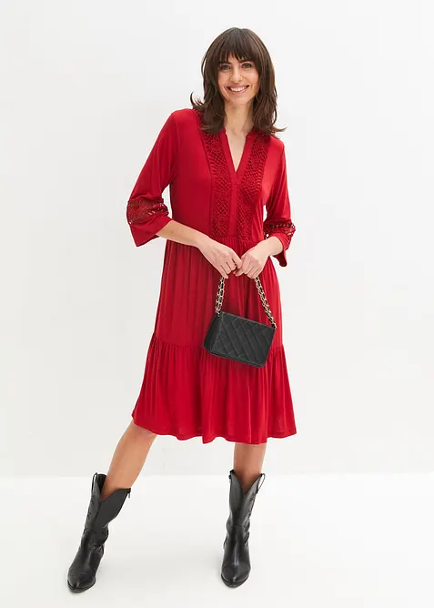 Tunikaklänning i mjuk viskos, bonprix