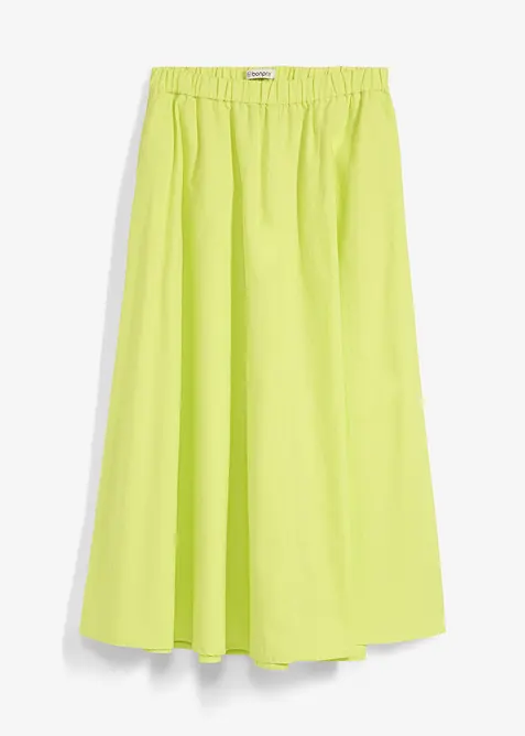 Mellanlång kjol i linnemix, bonprix