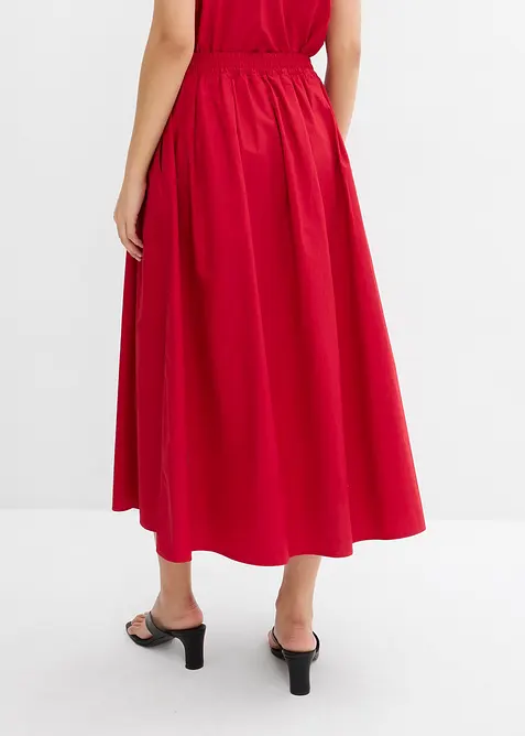 Mellanlång kjol i ren bomull, bonprix