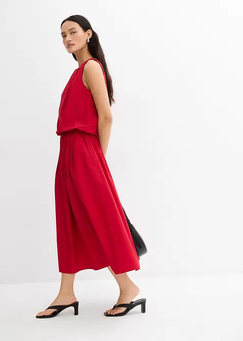 Mellanlång kjol i ren bomull, bonprix