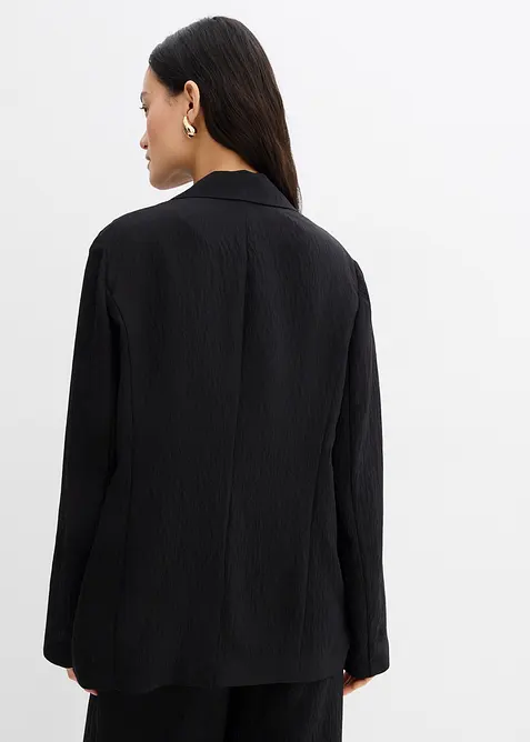 Kavaj av krinklat viskosmaterial med struktur, bonprix