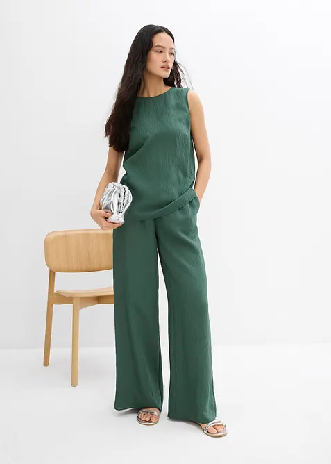 Linne av krinklad viskosmix, bonprix