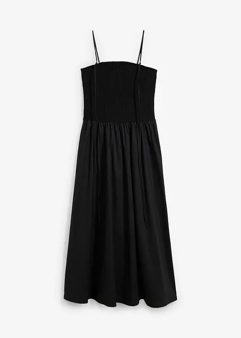 Klänning med smockinfällning, bonprix