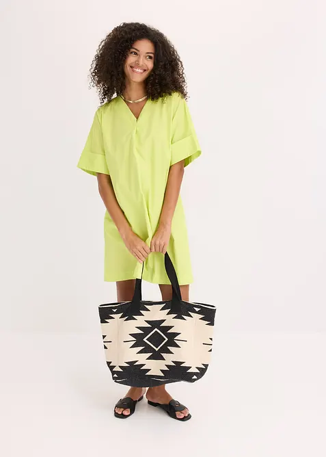 Tunikaklänning i ekologisk bomull, bonprix