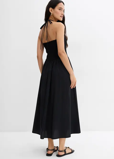 Klänning med smockinfällning, bonprix