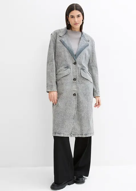 Trenchcoat av twill, bonprix