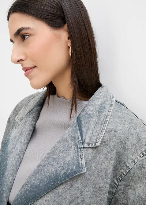 Trenchcoat av twill, bonprix