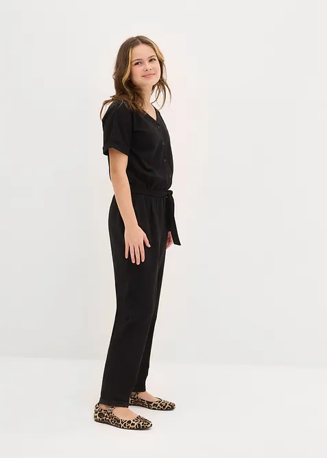 Jerseyjumpsuit med ekologisk bomull, bonprix
