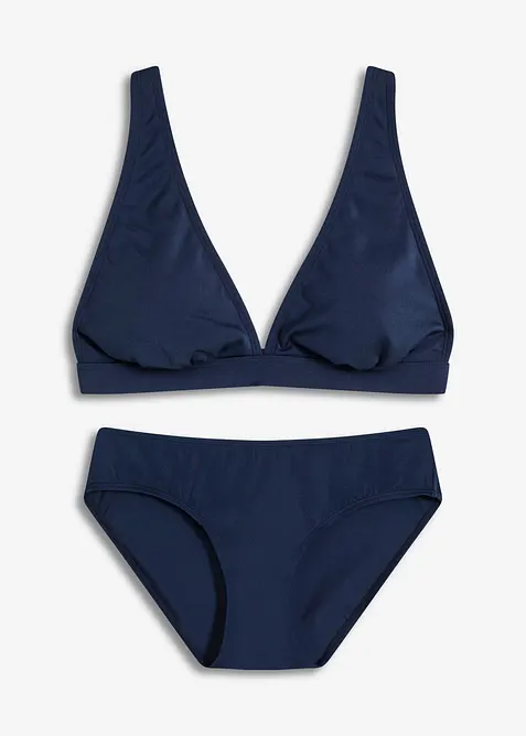 Bikini (2 delar) i glansigt material, bonprix